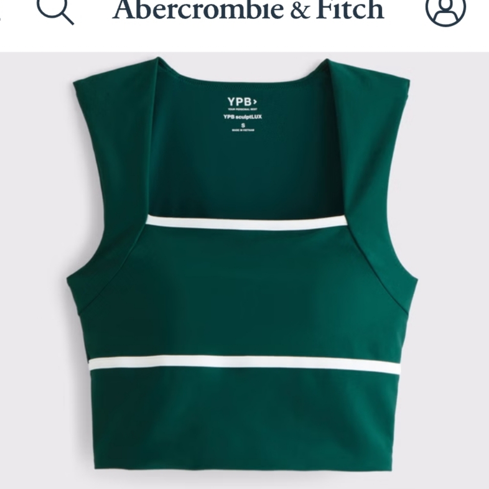 Green Abercrombie and Finch Work Out Top
